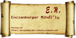 Enczenberger Mihály névjegykártya